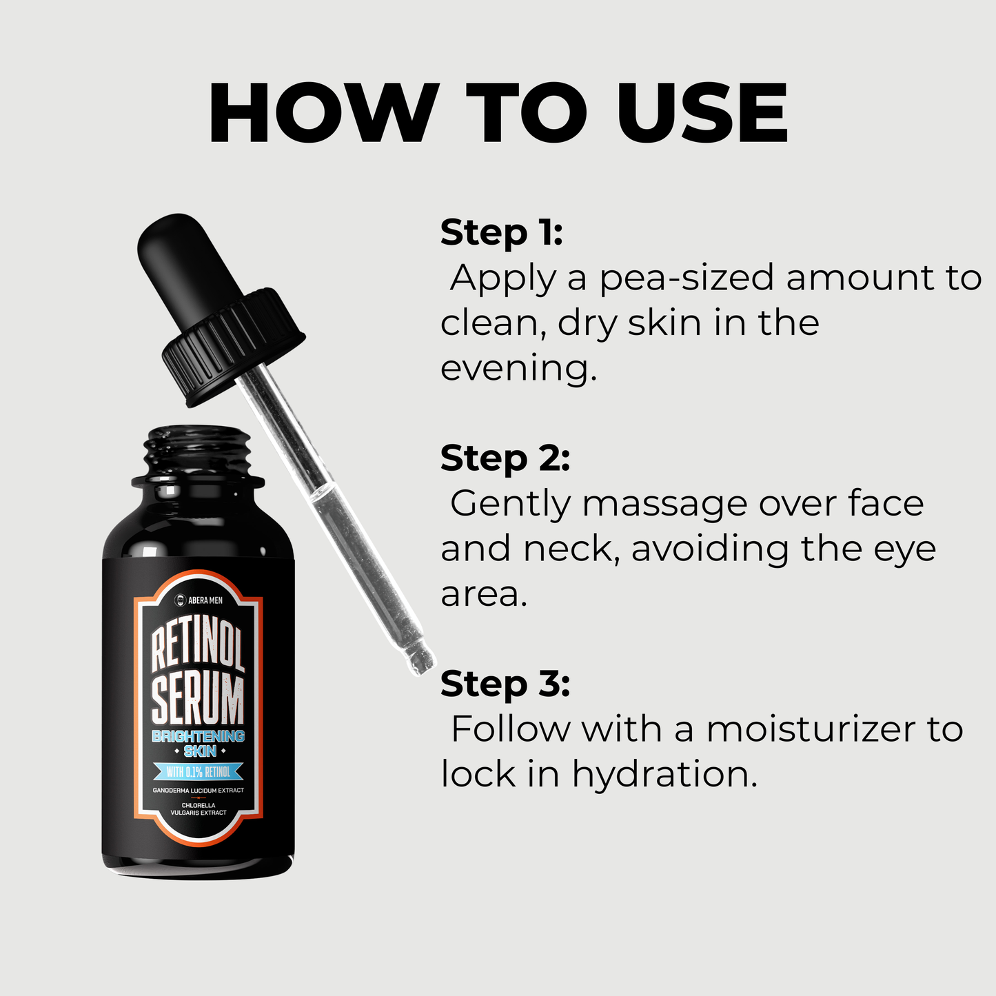 ABERA Men 6-in-1 Retinol Serum for Face 1.06 Fl Oz
