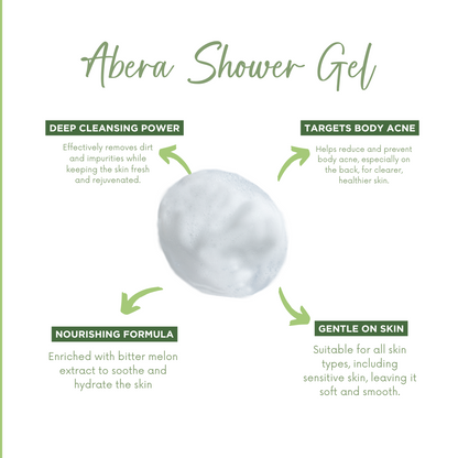 ABERA Folliculitis Shower Gel, Wild Bitter Melon Extract Body Wash