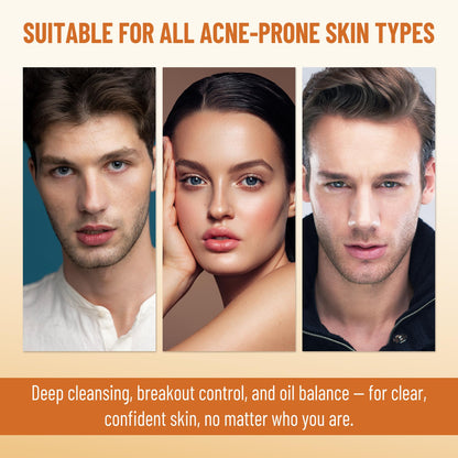 Abera Turmeric Face Wash for Acne-Prone & Sensitive Skin – 4-in-1 Curcumin Cleanser with Niacinamide, BHA & Centella – Gentle pH Balanced, Non-Comedogenic, Sulfate Free Facial Cleanser (3 BOXES)