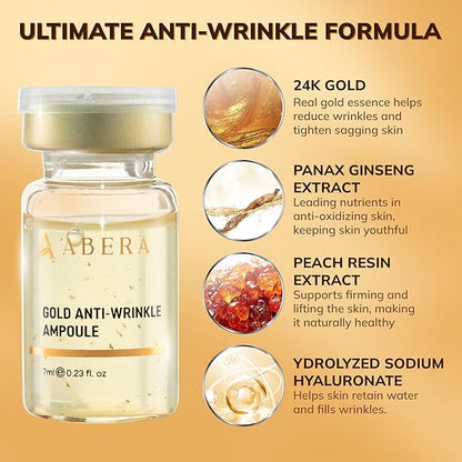 ABERA Gold Anti-Wrinkle Serum (0.23 Fl.Oz) - Pack of 3