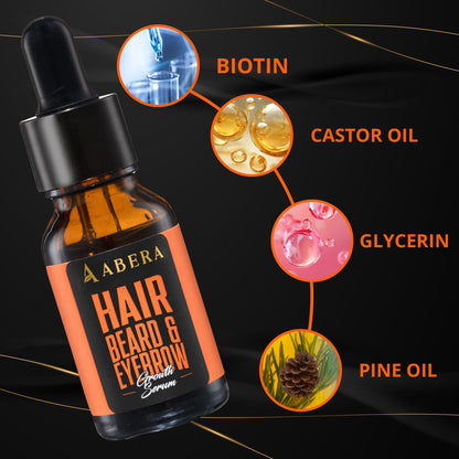 ABERA Men Hair, Beard, Eyebrown Growth Serum 50ml