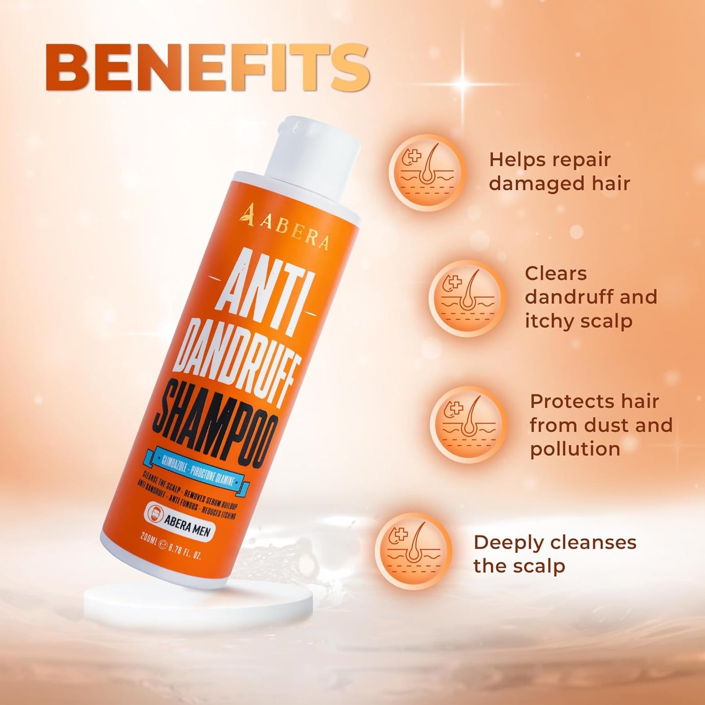 ABERA Anti-Dandruff Shampoo for Stronger Hair & Healthier Scalp