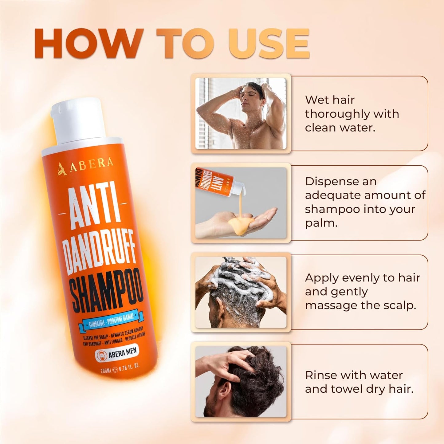 ABERA Anti-Dandruff Shampoo for Stronger Hair & Healthier Scalp