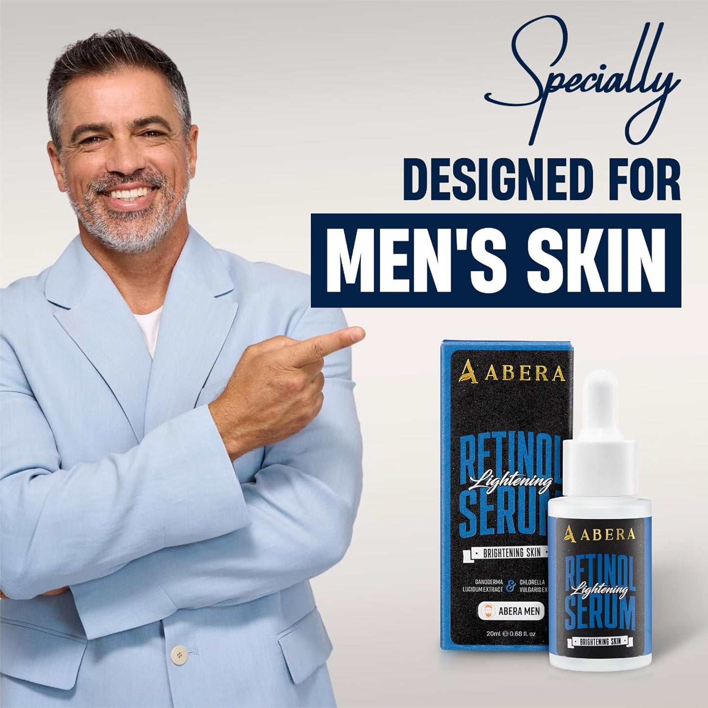 Abera Men Retinol Serum, Anti-Aging Serum For Face, Reduces Dark Spots (0.68 Fl. Oz)