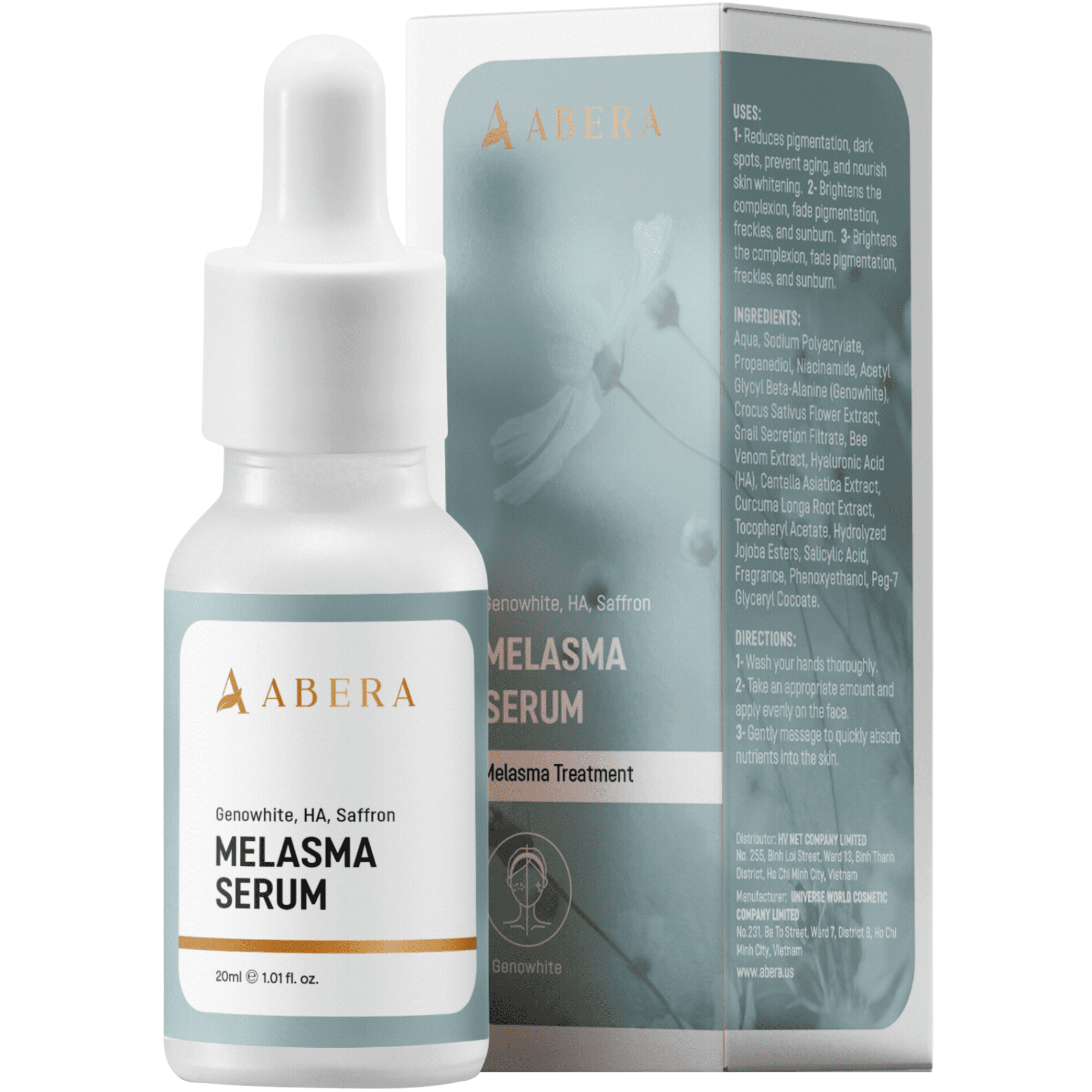 Abera Melasma Serum for Face with Niacinamide and Hyaluronic Acid (AMZ)