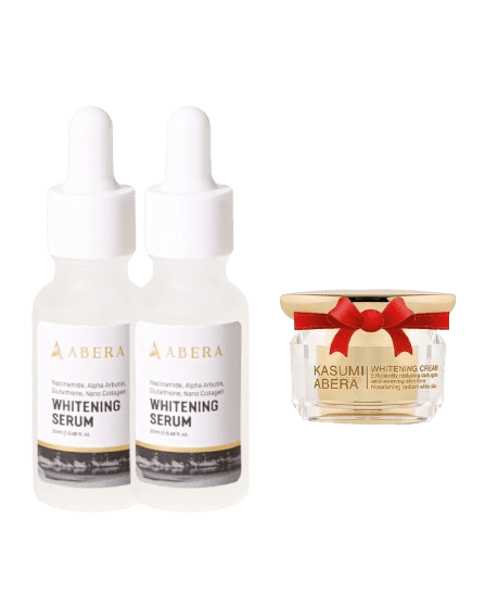 Abera Whitening Serum – Diminish Melasma, Boost Collagen Production + FREE Gift Kasumi Whitening Cream – CS